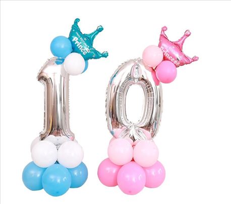 Sladoled, balon za rođendan, brojevi baloni