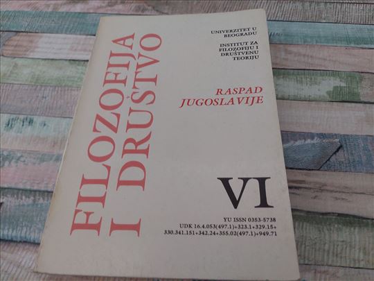 Filozofija i društvo raspad Jugoslavije VI 