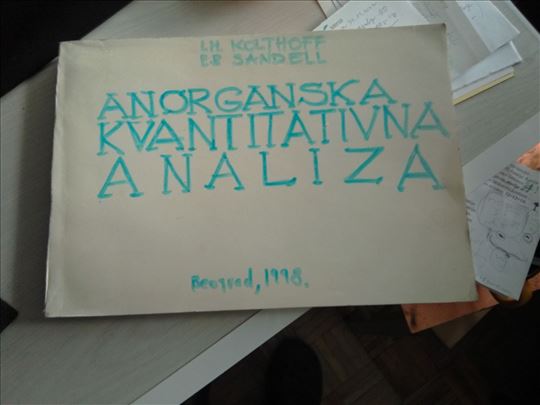 . Kolthoff Sandell,   Anorganska kvantitativna ana