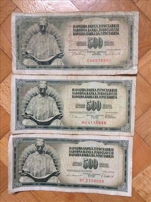 500 dinara 1970,1978,1981