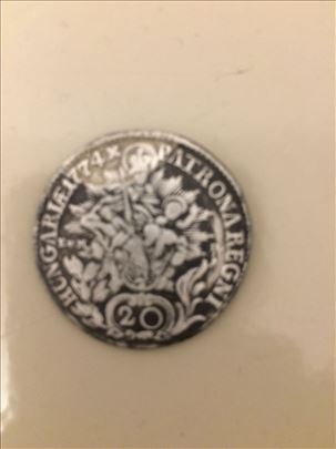 Marija Tereza 20 krajcer 1774 - Srebro