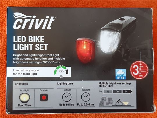 Set LED svetiljki za bicikl Crivit