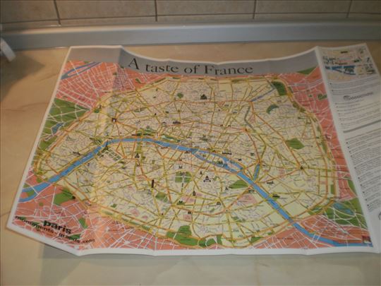 mapa Pariz Paris Francuska France