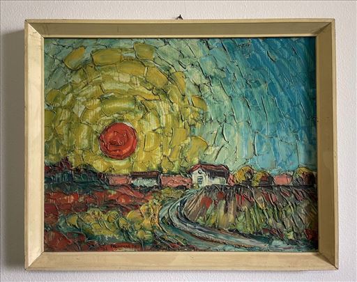 Stevan Palinkaš, „Zalazak“, 1974, 39x30cm