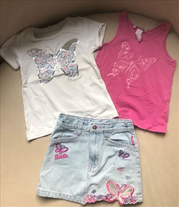 H&M majice i Barbie teksas suknjica