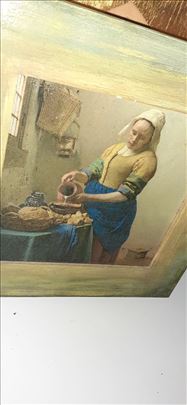 Slika dekupaž Žena prosipa mleko