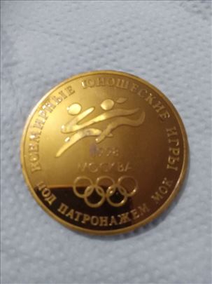 pozlaćena olimpijska medalja iz moskve 