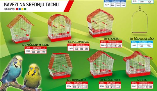 Kavezi za ptice - na srednju tacnu 2001 do 2008