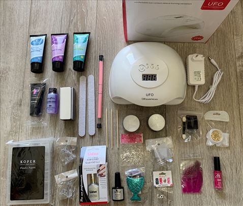 Set sa lampom uv/led 72w za poli gel tehniku