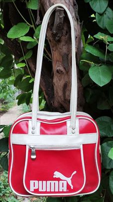 Puma crveno bela torbica 27 x 23 x 10 cm 