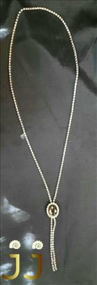 Ogrlica cirkoni i kristal