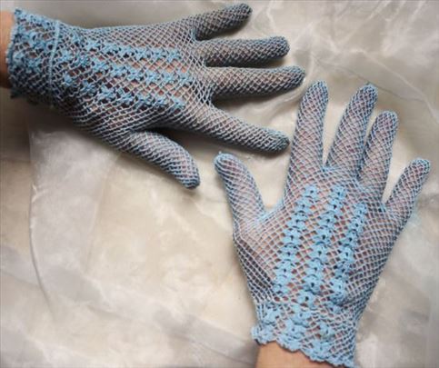 Vintage heklane koncane rukavice 
