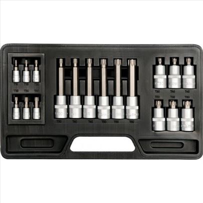 Torx ključevi bitovi 1/4" i 1/2" 18 delova  