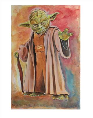YODA - Akvarel slika Star wars