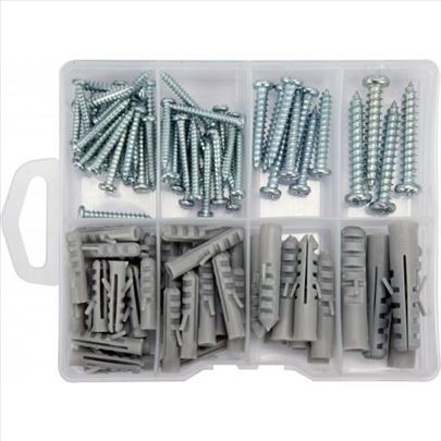 Set šrafova i tipli 104 kom 