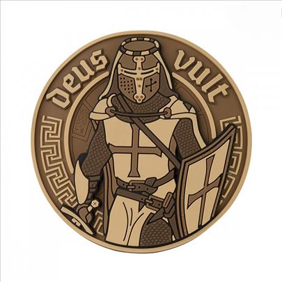 Amblem patch ARMY "Crusader" DEUS VULT 3D