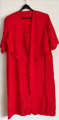 Unikatna svilena haljina na kopčanje sa bolerom