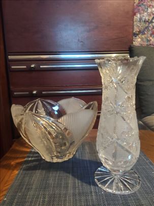 Vaza i činija kristalna