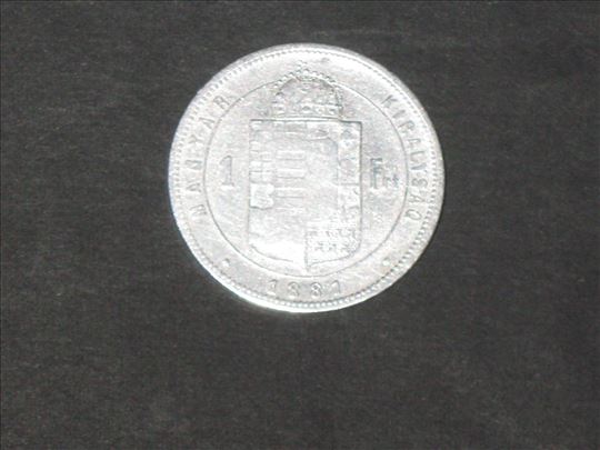 1 Forint 1881 , sebro