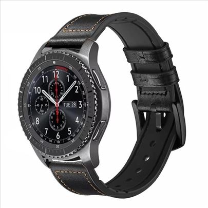 Kozni kais sa silikonom crni 20/22mm Samsung watch