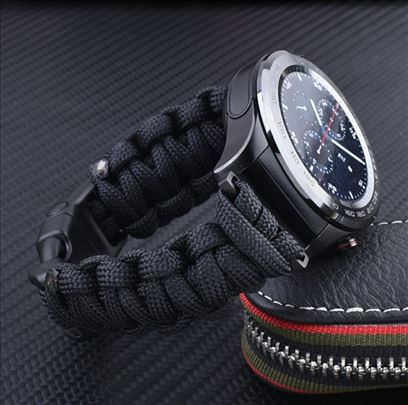 Crna pletena narukvica 22mm Samsung,Huawei watch