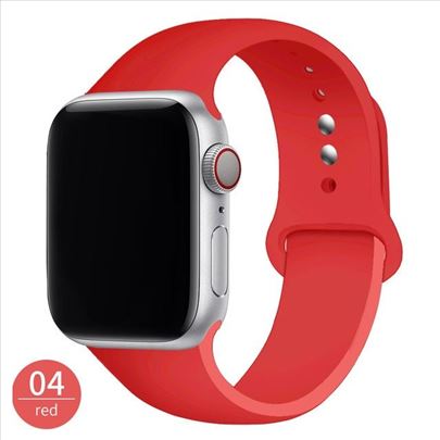 Apple watch 38/45mm crvena silikonska narukvica