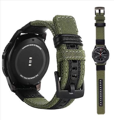 Platnena tamno zelena narukvica 22mm Samsung watch