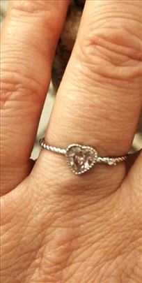 Prsten srebro 925 sa srcem