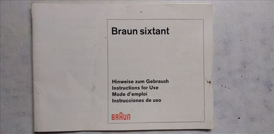 Uputstvo za koruscenje za aparat za brijanje Braun