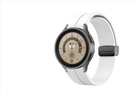 Bela silikonska narukvica Samsung watch 4/5/5pro 