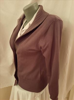 Ljubičasti ženski džemper sa šal kragnom veličina