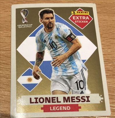 Extra stiker Lionel Messi Gold