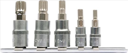 Set spline kljucevi muški M5-M12 5 kom  