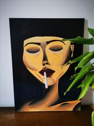 Slika - Akril na platnu (Zena sa cigaretom)