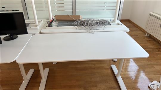 Kancelarijski stolovi beli dim 160x80cm 