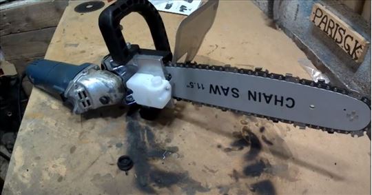 Lanpčana testera dodatak za brusilicu na brusilici