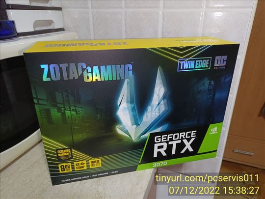 Ganc nova Zotac Nvidia RTX 3070 8GB Twin Edge OC!