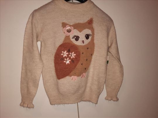 Nov džemper sovica, veličina 128