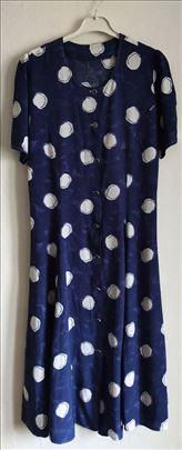 Unikatna plavo bela haljina na kopčanje vel. M/L