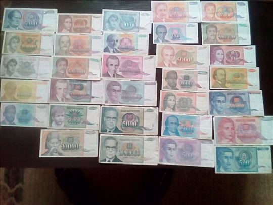 200 Starih Novcanica Inflacija 1990/92,93,94 god.