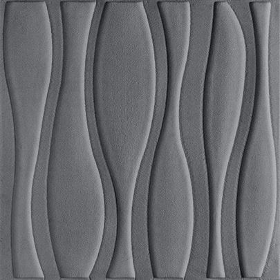 3D Paneli - Soft roll talasi siva