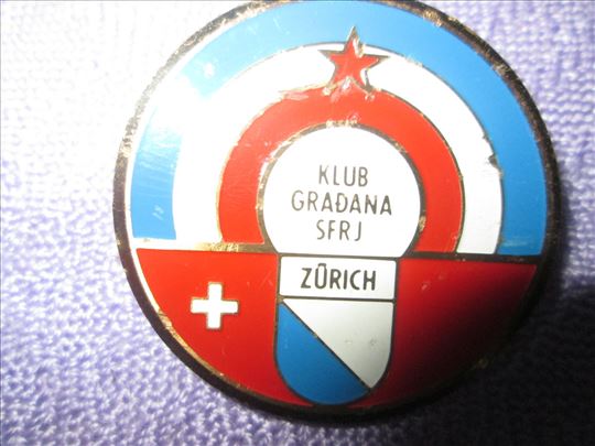 Kolekcionarska značka, Klub građana SFRJ, Zurich