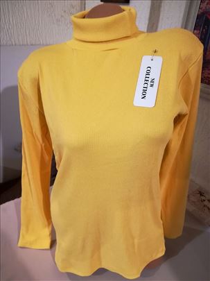 Nova ženska pamučna rolka moda žuta 2XL