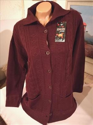 Novi ženski džemper sa kragnom Engin bordo 2XL