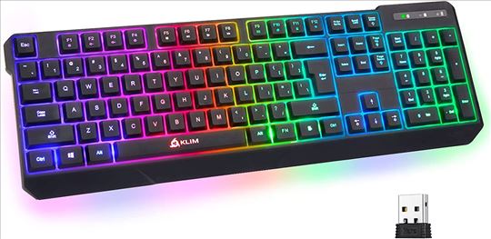 KLIM Chroma RGB Bezicna Tastatura nova Wireless