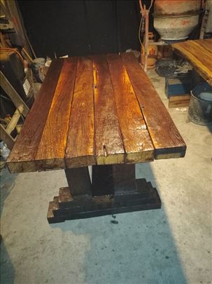 Prodaja rusticnog stola od stare hrastovine 