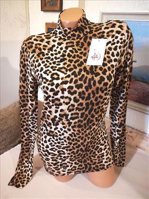 Nova ženska polurolka u boji leoparda Moda viskoza