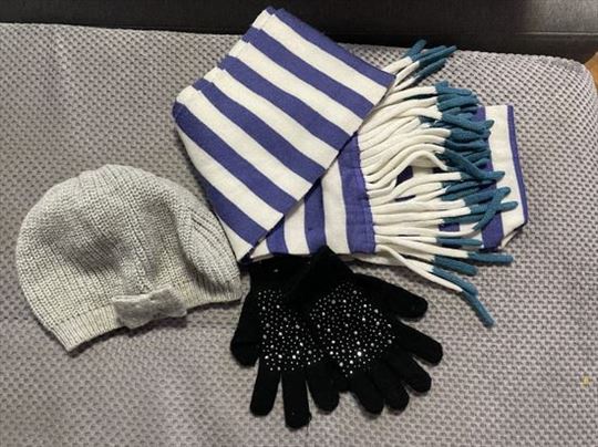 Kapa, šal i rukavice za devojčice
