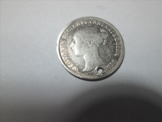 3 penija iz 1874,srebro,Viktorija