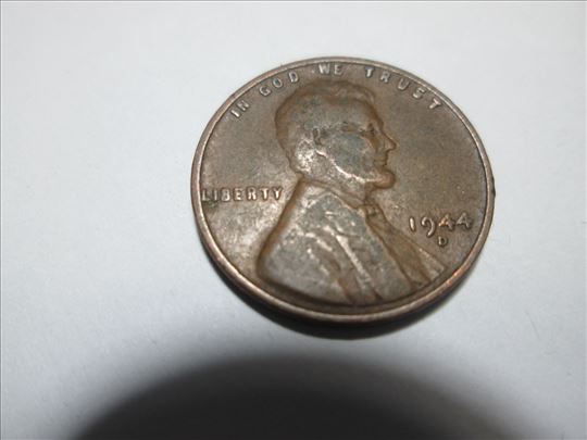 1 cent, 1944 D, Linkoln.